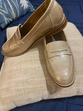 Corkys Glitter Penny Loafers in Gold